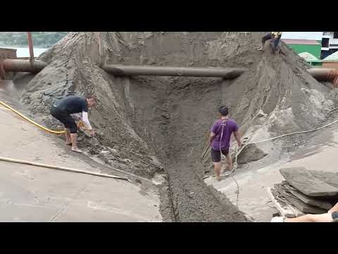 Barge Unloading - River Sand asmr unloading viralvideo