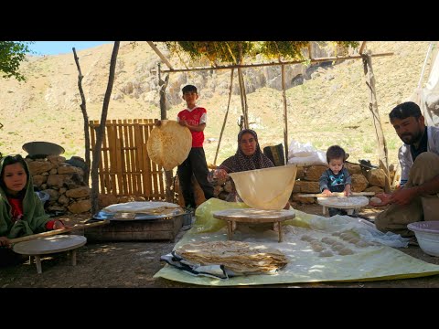 Traditional Bread & Fresh Goat Milk A Day in Nomad Family
