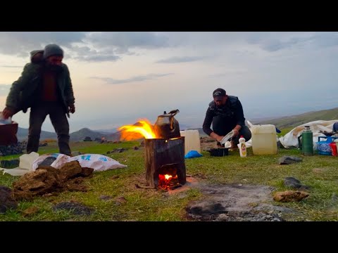 DAĞDA YEMEK VE ÇAY —BU ALA KÖPEK GERÇEKTEN CESARETLİ▫4K▫