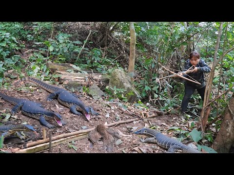 150 Days Living in the Wild Forest, Build Shelter, Track