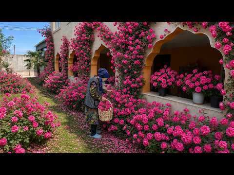 Fresh Rose Harvest & Traditional Homemade Rose Jam Recipe