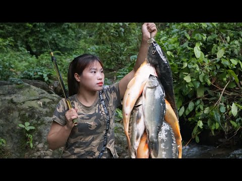 how to make a fish gun, catch stream fish, survive in