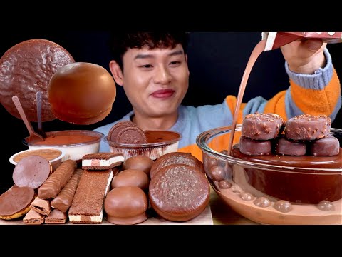 ASMR 달달구리 초코파티 마쉬멜로우 초콜릿 초코파이 트윅스 초코케이크 먹방~ Chocolate