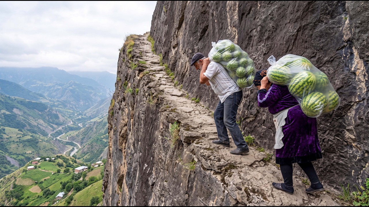 They Risked Their Lives Carrying 300 Kg of Watermelons