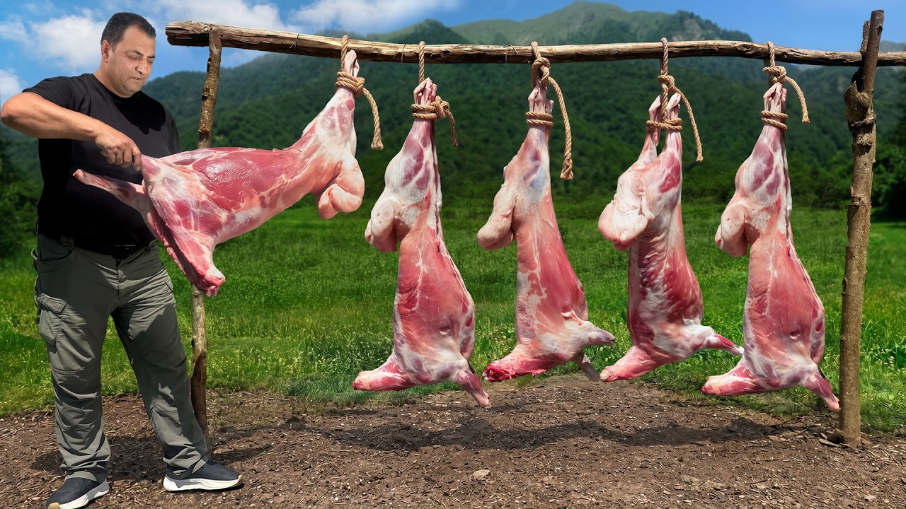 The Crispiest Lamb Cooked Over Fire In The Mountains