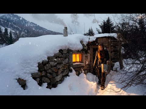 Alone in a Stone Hut During a Snowstorm Solo Night, Wood