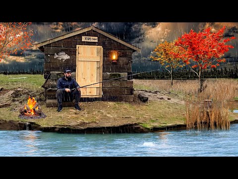 Building of a Fisherman's Hut with sleepers House by the