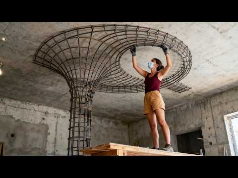 Young Woman Turns OLD STUDIO into LUXURY CAVE in JUST 35