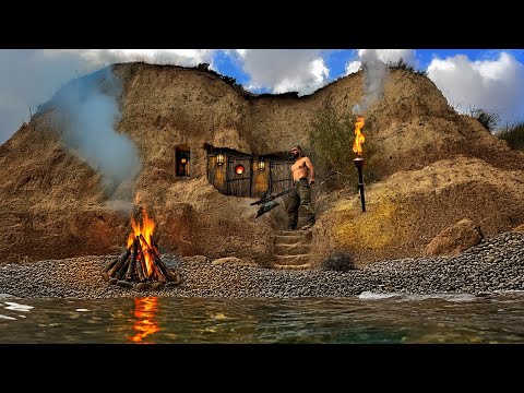 Building the most secret reed shelter in the mountain for