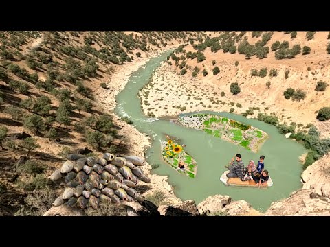 Nomadic Family Moves to a Hidden Island Fishing & New