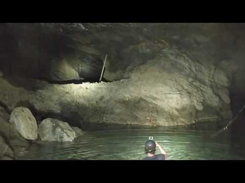 Huge Talc Mine Part 2 - Rafting The Flooded Tunnel+Bear