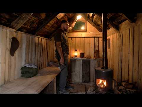 Fixing a Forgotten Log Cabin by the River Cozy Solo