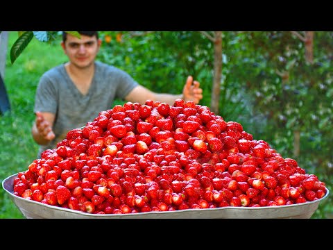 Making STRAWBERRY Jam In Our Village