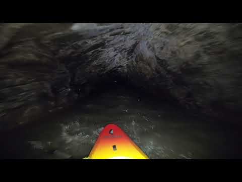 Kayaking Through The Etowah River Mine Tunnel almost flipped