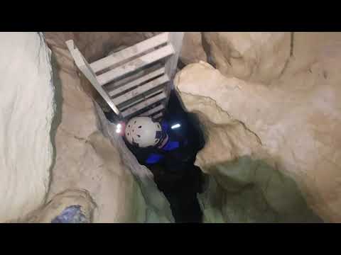Climbing Up Crazy Drops In A Cave Full Of Graffiti And Bats