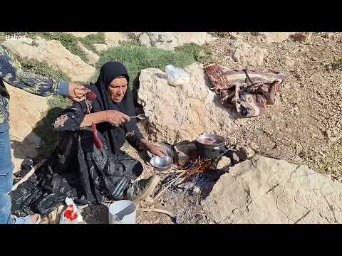 Mountain survival skills rescuing broken armed sheep