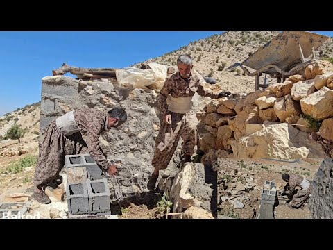 Jahangir starts building toilet walls with stones in the