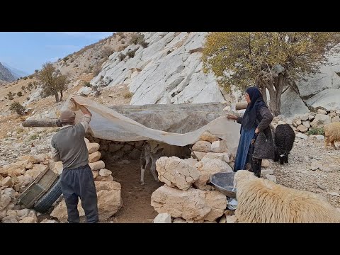 Reconstruction of the donkey shelter using stone soil and