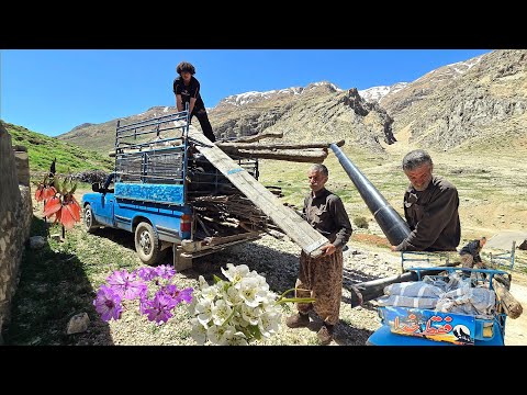 How do nomads transport firewood to cold regions before