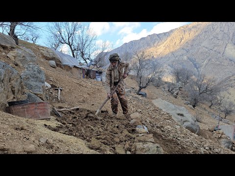 Nomadic life building a platform for donkey comfort in the