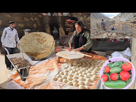 Nomadic Life Building Walls for Sheep and Baking