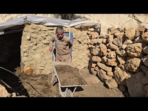 Nomadic life cleaning shelter and building donkey pasture