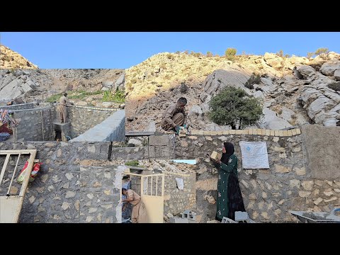 Building a Shelter in the Cold Autumn Mountains Jahangir