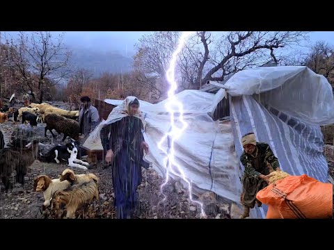 Relentless rain and hail in the Zagros Nomads in a battle