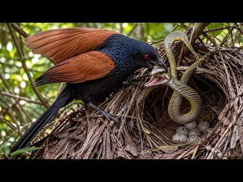 Greater Coucal Life Cycle 4 Eggs a Deadly Snake and the