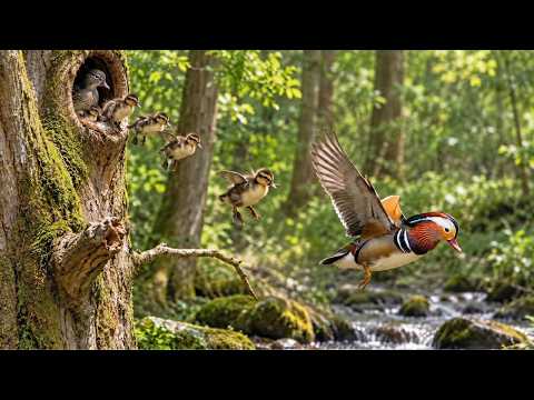 Mandarin Duck Life Cycle From a Tree Hole Egg to Surviving