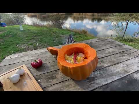 Bushcraft Outdoor Cooking Small camping Cooking meat in