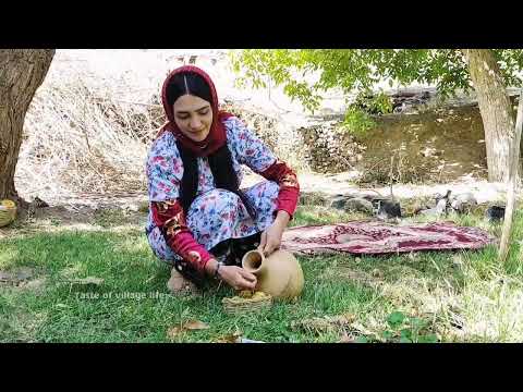 Village Life In Iran Cooking Whole Chicken in Mountains
