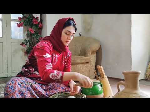 Village Life Iran Winter Preparations Bread Baking Donkey