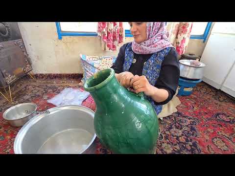 Village Life in Iran Traditional Butter Bread Baking Farm