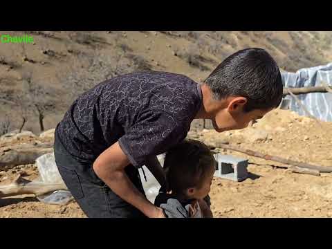 Freezing Night in Zagros Nomad Family Builds Shelter for
