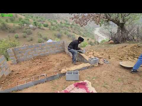 Building a Shelter in Zagros Mountains Nomad Family Living