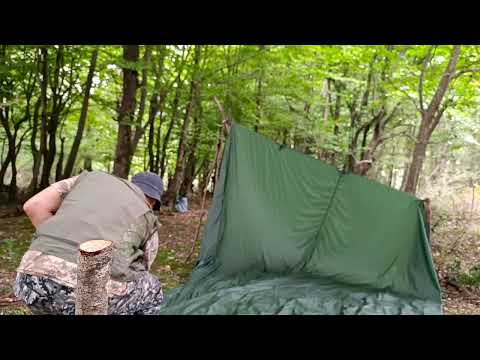 Camping in the rain with jackals lightning Building a