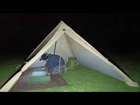 Camping in Rain and Storm at 2500m A Night in a Hot Tent
