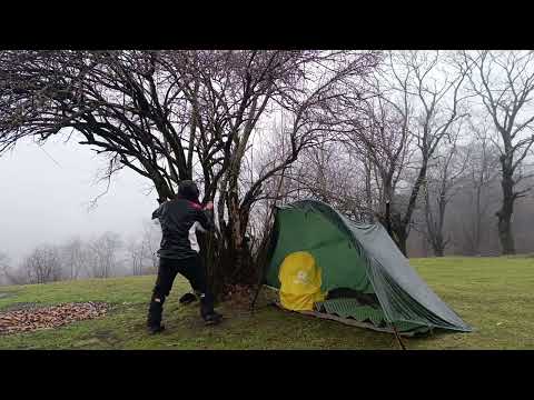 Camping in the Snow With Only a Tarp I Survived Using Just