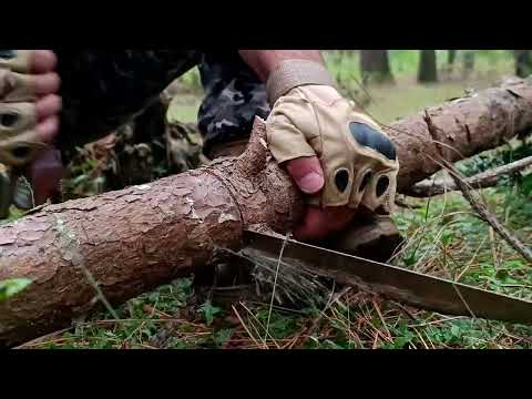 Halloween camp happy halloween Building a forest hut