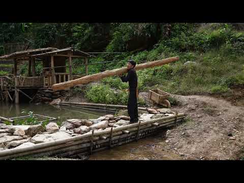 Build a gate and fence for the Bushcraft farm deep in the