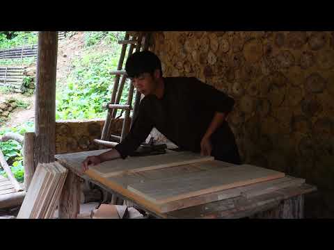 Off grid life in the deep forest Making wooden bathtubs