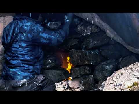 Building a Stone House Shelter Against the Bone Chilling
