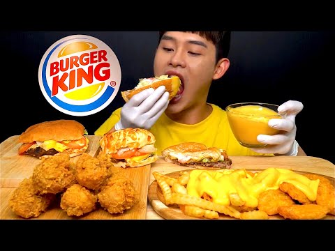 ASMR 버거킹 와퍼 치즈감자 치킨너겟 후라이드닭다리 먹방 BURGER KING Whopper Cheese