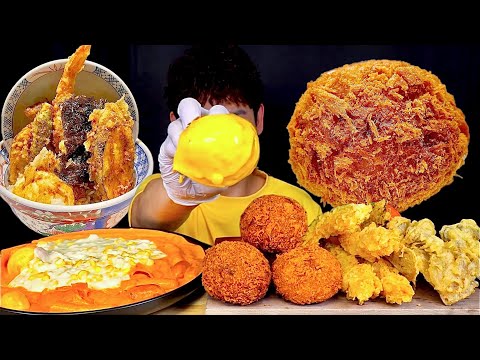 ASMR 콘치즈 로제떡볶이 치즈 볼카츠 각종튀김 먹방 Corn Cheese Tteokbokki With