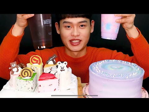 베스킨라빈스31 와츄원 우주케이크먹방 Ice Cream Cake Space Cake MuKBang