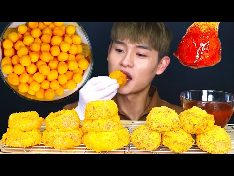 매운치토스 못구해서 치즈과자로 튀겨본 어니언링 닭다리튀김 먹방 Cheese Powder Onion Ring