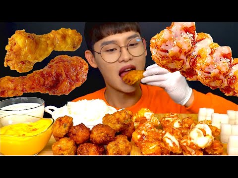 ASMR 허니스틱 레드스틱 슈프림 양념치킨 치밥 먹방 Sweet Chicken Legs Spicy