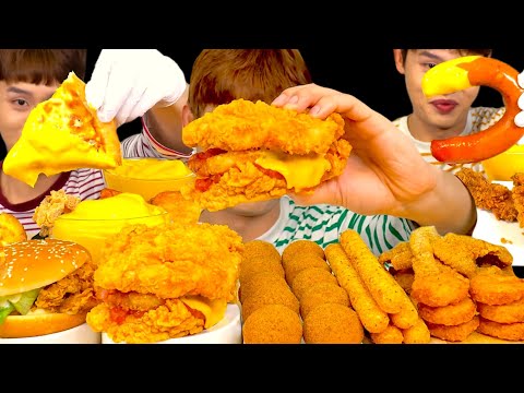 ASMR 봉길이 치즈소스 찍먹방 모음편 메리크리스마스 Bonggil s cheese sauce video