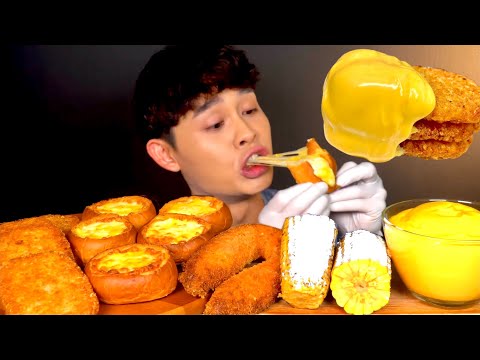 ASMR 치즈가 쭈욱 한입피자 게살튀김 마약옥수수 해쉬브라운 먹방 Mini Pizza With Hash